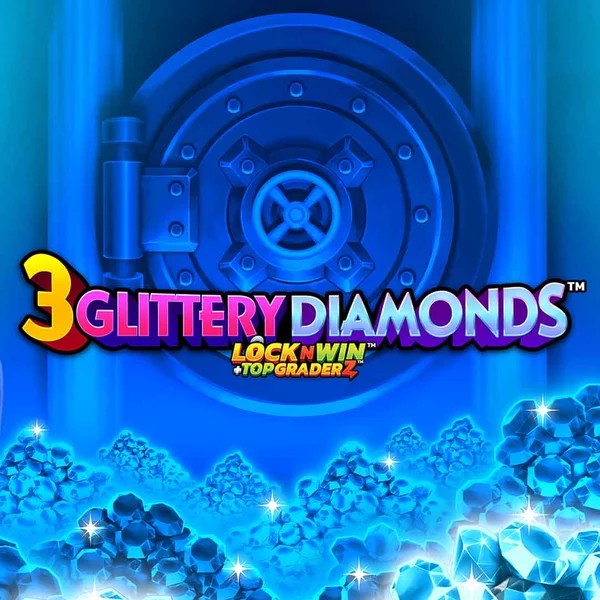 3 Glittery Diamonds slot visual from PearFiction Studios available on heycasino.eu