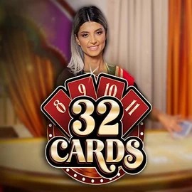 32 Cards slot logo by Ezugi at Hey Casino32 Cards