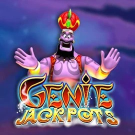 Logo of Genie Jackpots from Blueprint Gaming at Hey Casino