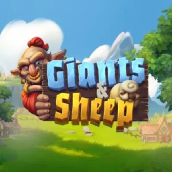 Giants and Sheep slot logo by Relax Gaming at Hey CasinoGiants and Sheep