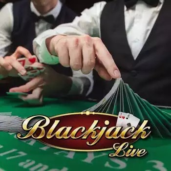 Live Blackjack online game logo by Evolution on heycasino.eu