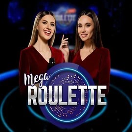 Mega Roulette online game logo by Pragmatic Play on heycasino.eu