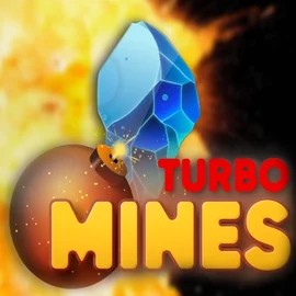 Turbo Mines slot logo by Turbo Games at Hey CasinoTurbo Mines